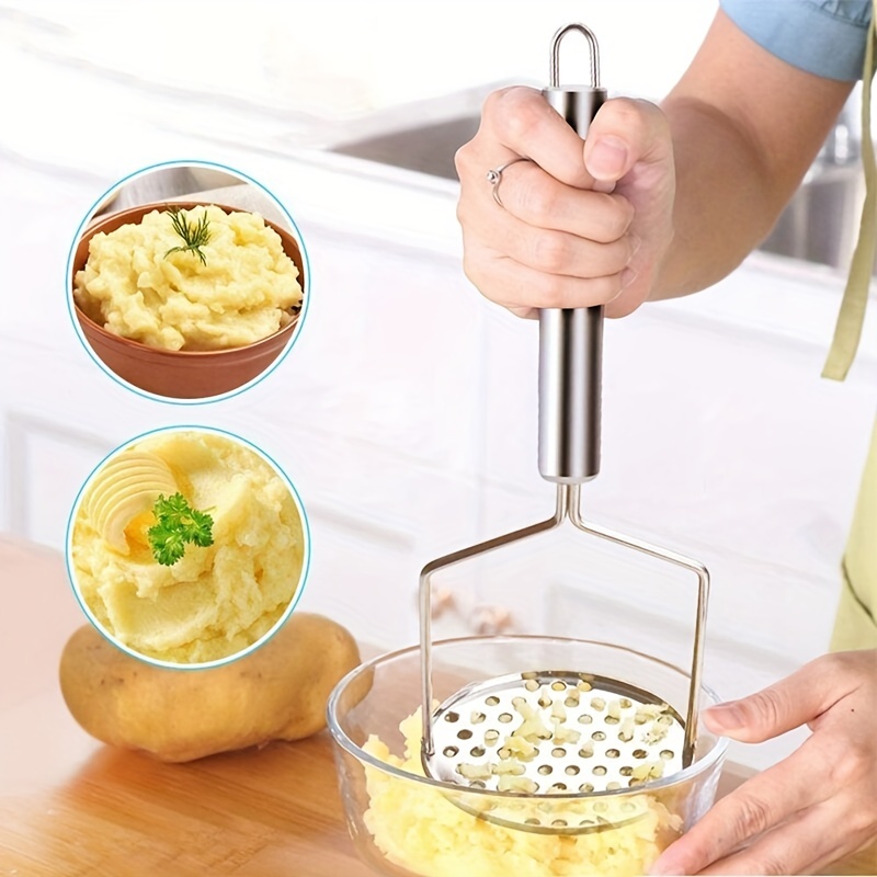 Food Masher Stainless Steel Manual Multifunctional Potato Masher for Fruit  Vegetable Baby Food Maker Save Time