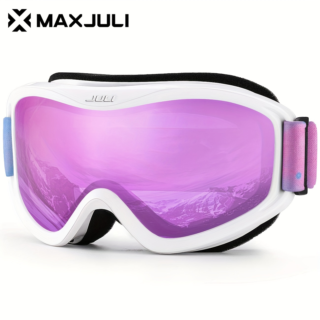 Ski Goggles With Magnetic Double Layer Lens Skiing Anti fog - Temu Canada