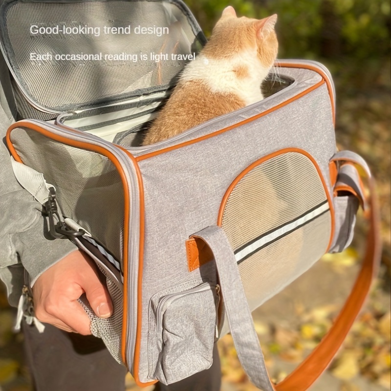 Simple Portable Cat Travel Bag Large Capacity Cat Carrier - Temu Canada