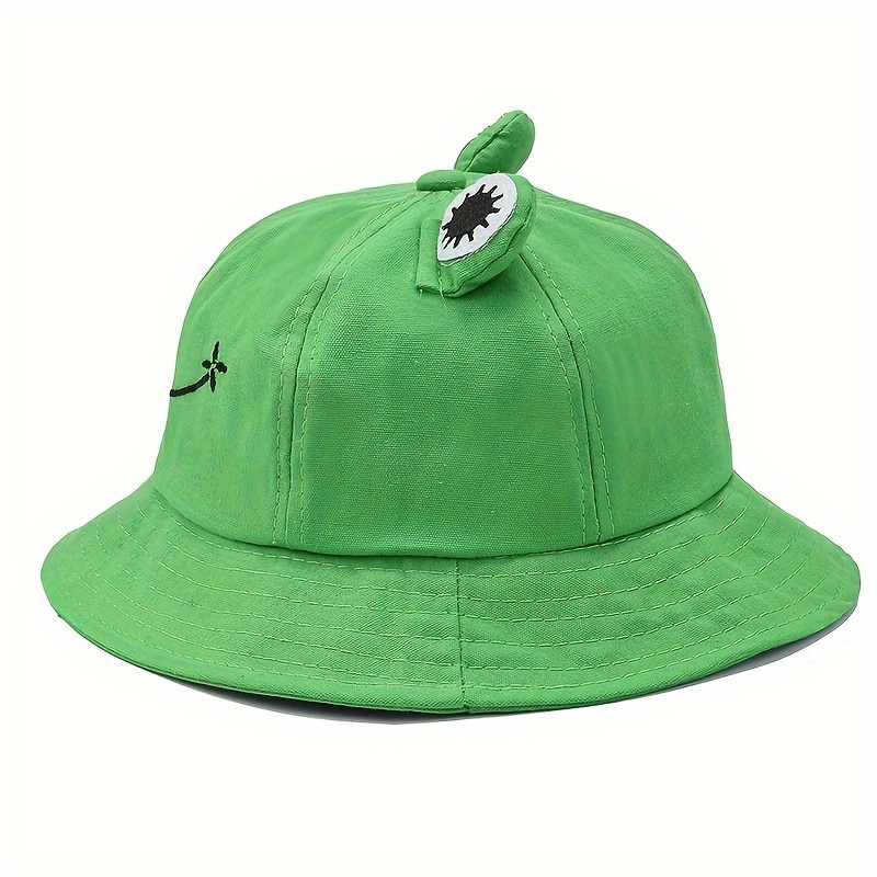 Cartoon Frog Fisherman Hat, Unisex Summer Adult Sun Hat, Foldable W