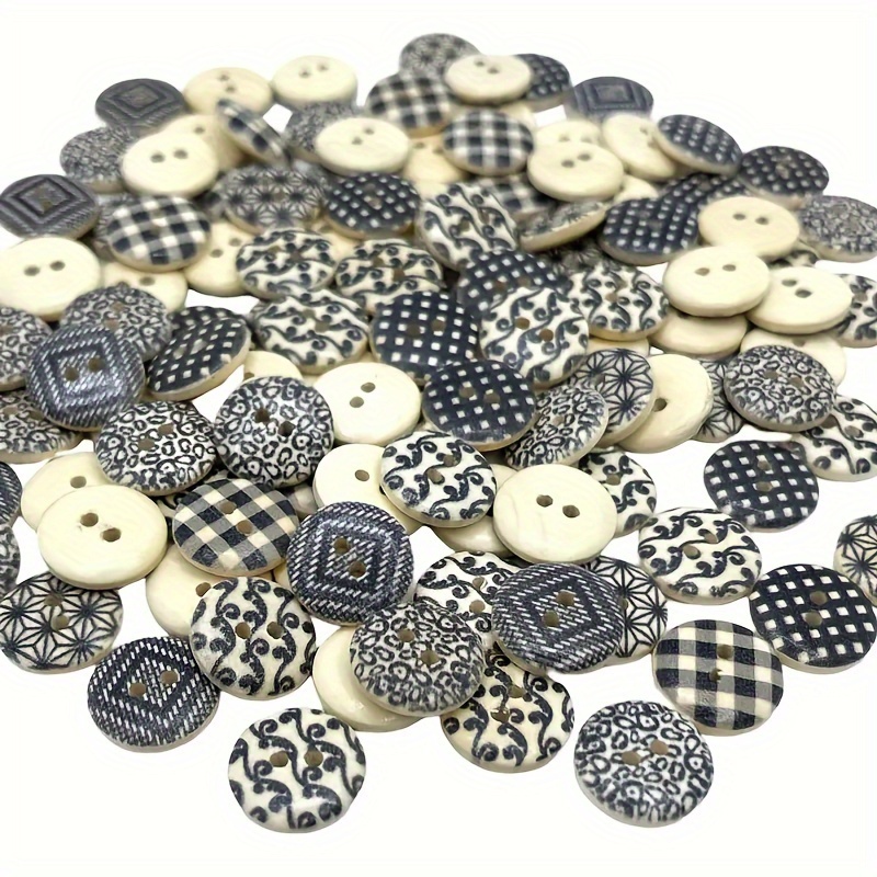 50PCS DIY Wooden Buttons Sewing Accessories Buttons For Shirt