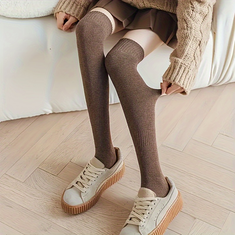 Calze Parigine Calze Termiche Donna Sopra Ginocchio (otk) Inverno