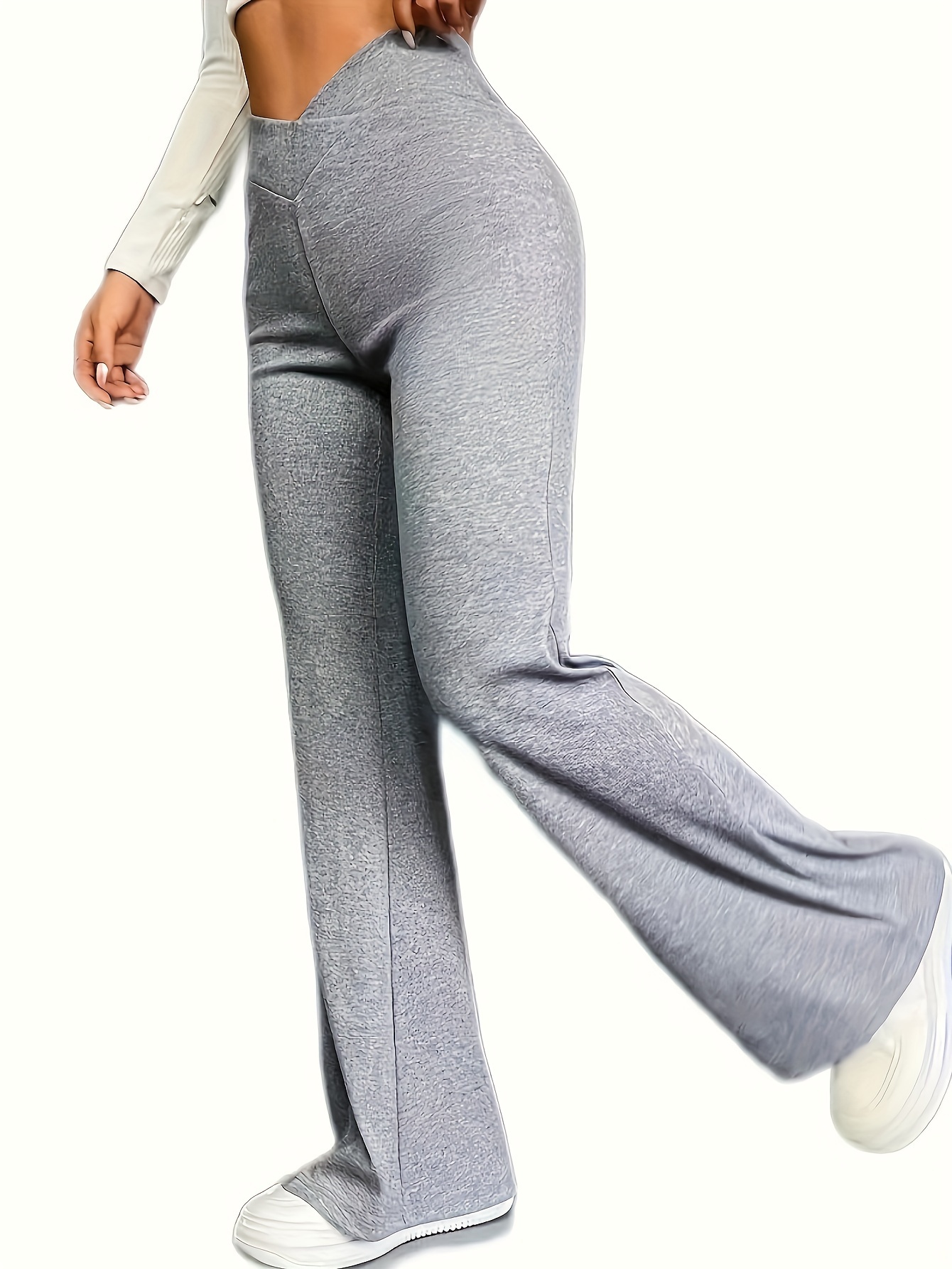 Women's Ribbed Flare Extra-Long Lounge Pants