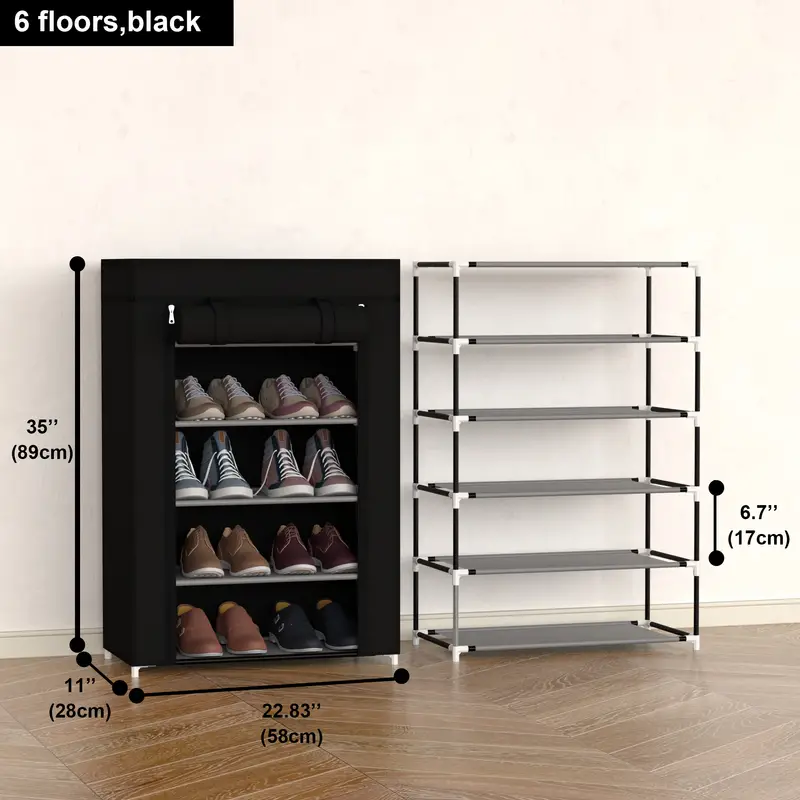 Sturdy 10 Story High Shoe Rack Manager For Closet Entrance That