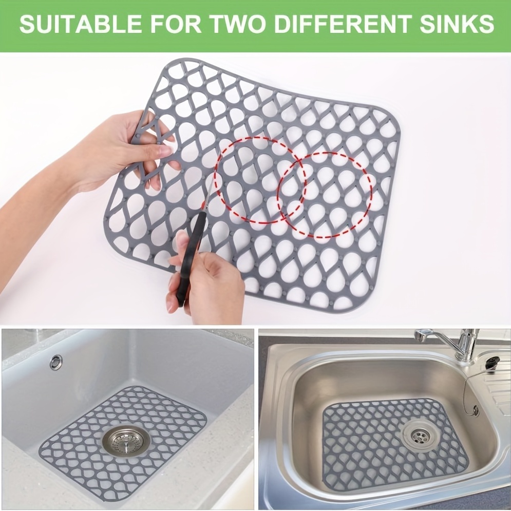 Extra Large Silicone Sink Mat Kitchen Sink Protector Grid - Temu