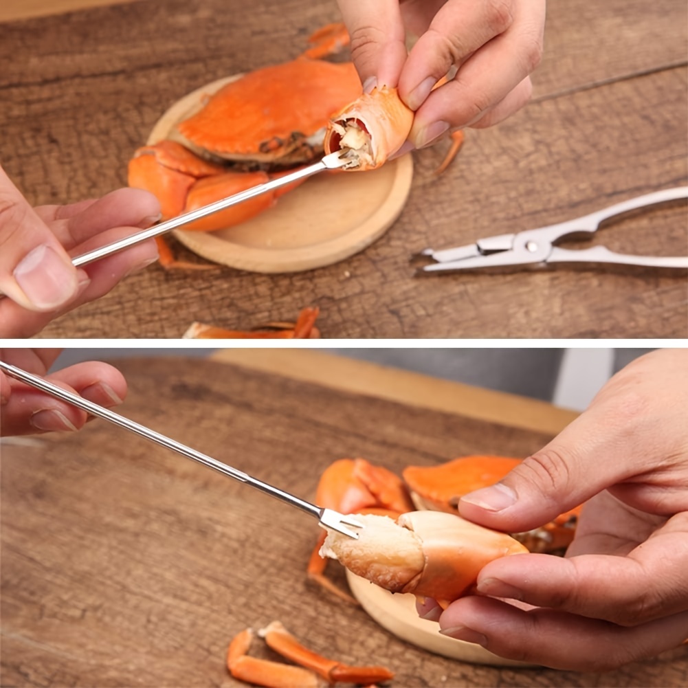 Pinza de cangrejo con pinza de langosta multipelador, cuchara de acero  inoxidable, cucharas de langosta de nuez, patas de cangrejo, galletas de