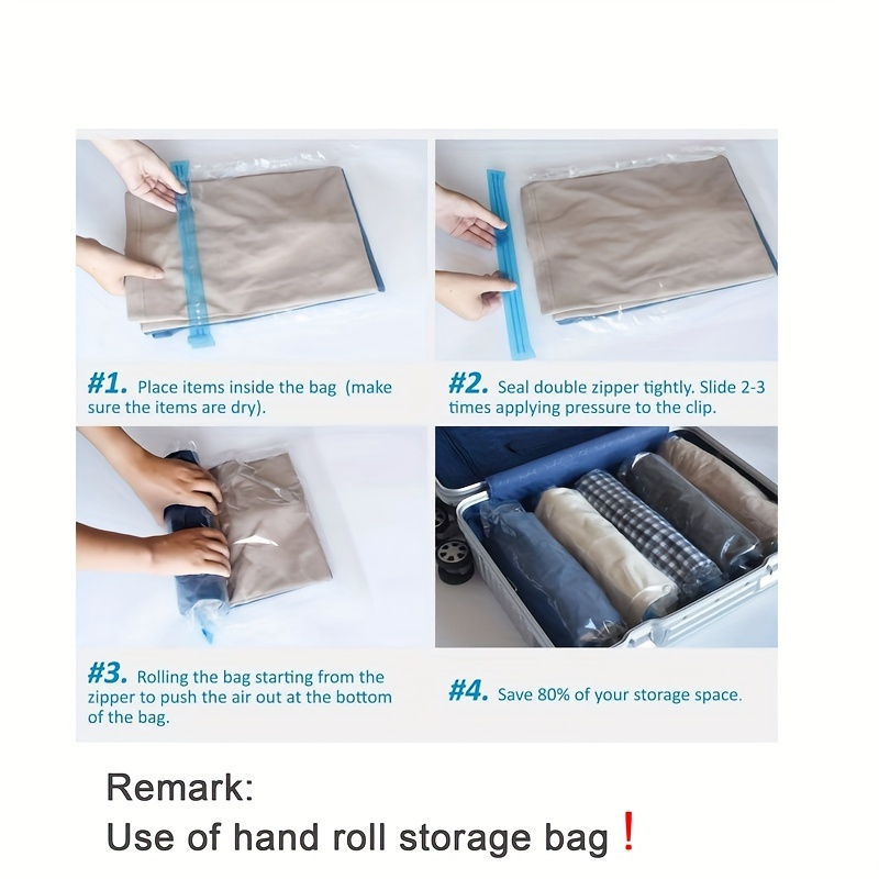 Vacuum Storage Bags, Sealer Bags, Convenient Vacuum Bag, Space Saver Bag  For Clothes, Mattress, Blanket, Duvets, Pillows, Comforters, Travel, Moving,  Home Storage & Organization (air Pump Not Included) - Temu