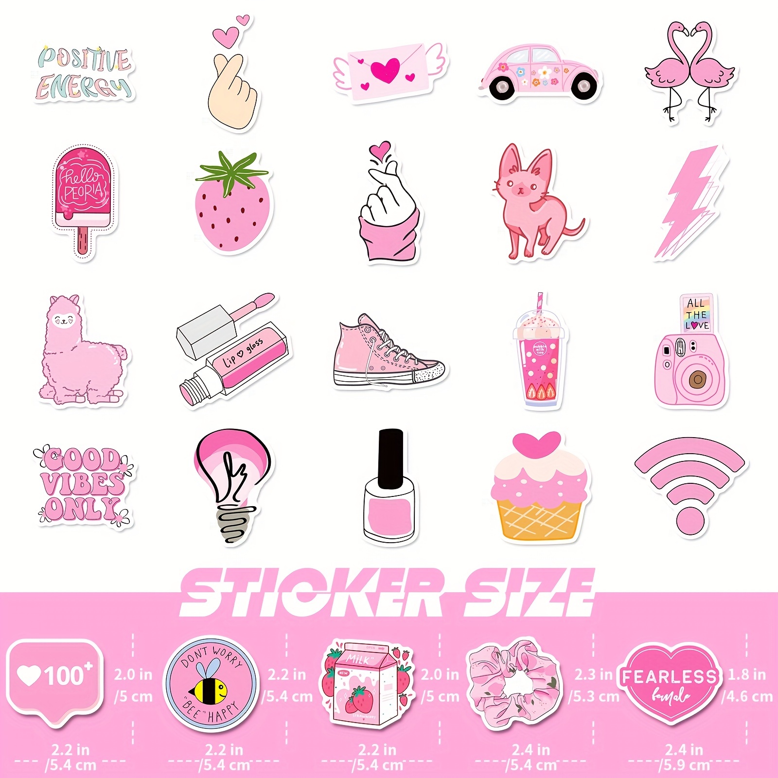 Cute Stickers for Kids 350PCS Kawaii Stickers for Water Bottles Vinyl  Waterproof Vsco Skateboard Laptop Stickers Aesthetic Computer  Phone,Stickers for