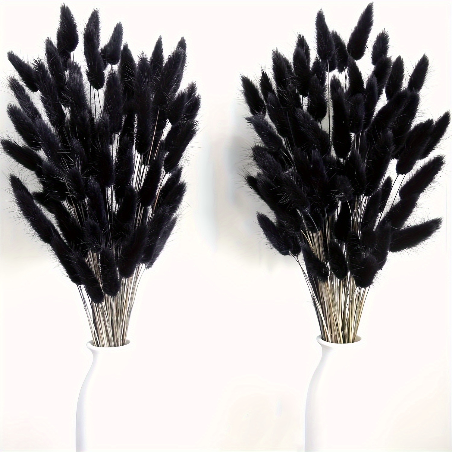 Black Artificial Pampas Grass Faux Silk Flower 5 Forks Fake - Temu