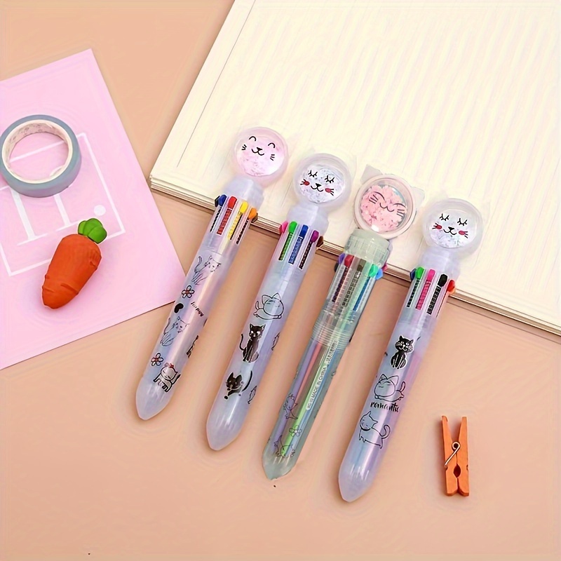 Dessin animé dix couleurs Ballpoint Pen Cute Student Creative