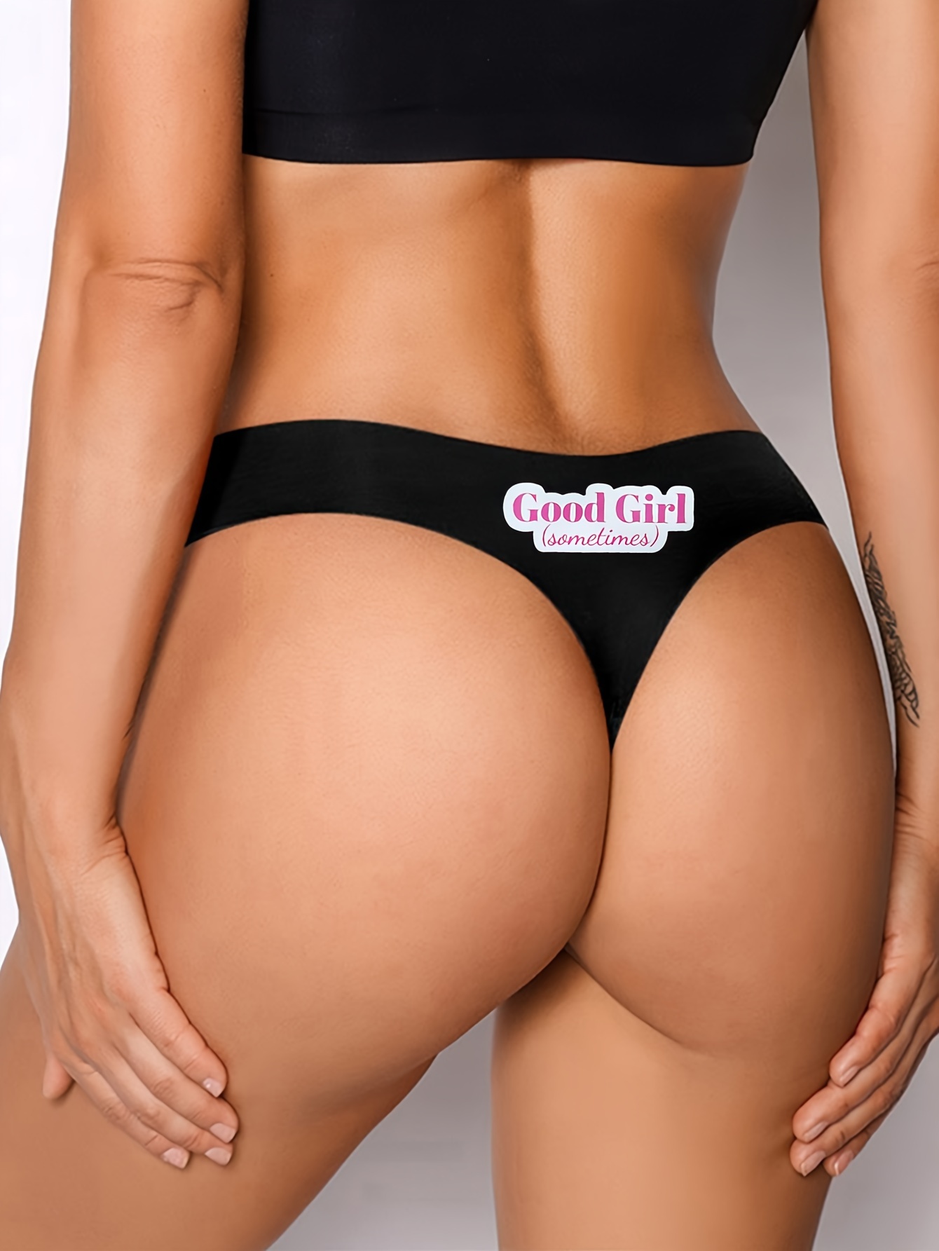 Lips Pattern Thongs Soft Comfy Stretchy Intimates Panties - Temu