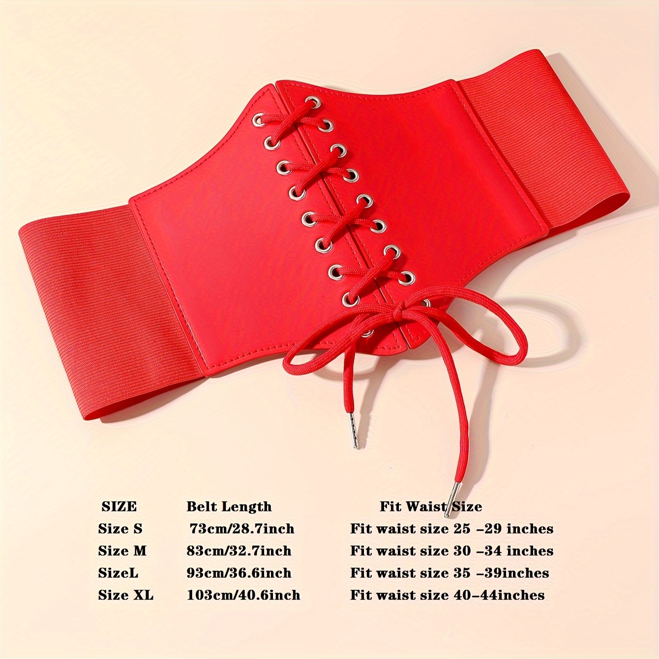 Buy warm-smile Women Elastic Wide Band Tied Waspie Corset Waist Cincher  Belt 4 Colors Online at desertcartSeychelles