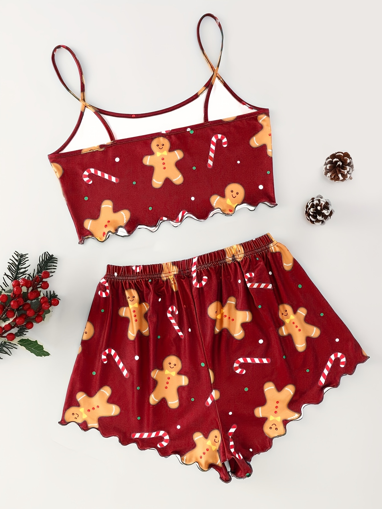 Crop top 2024 christmas pajamas