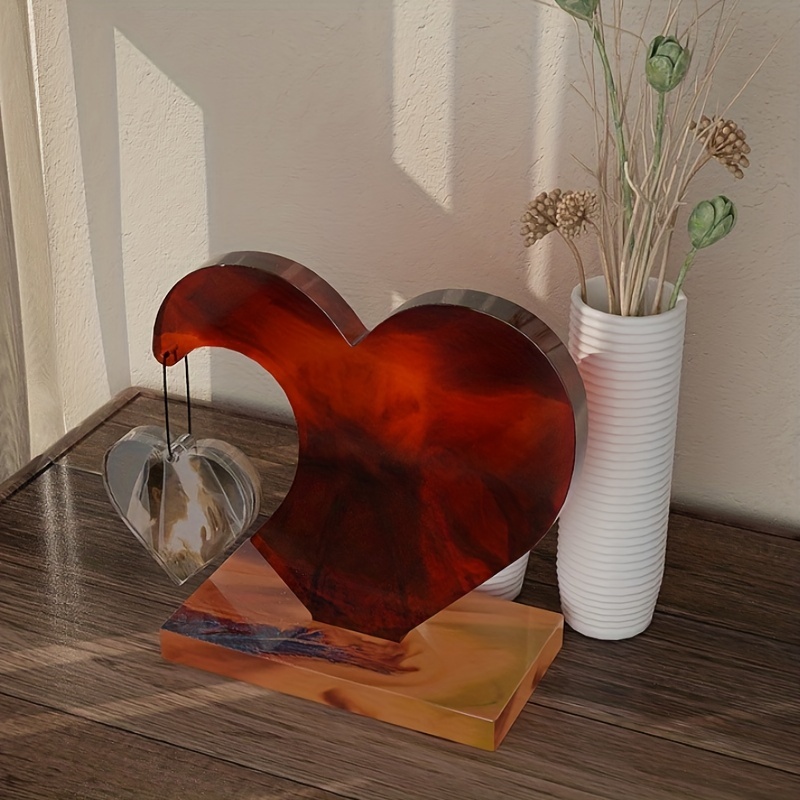 Large Heart Display Resin Mold Diy Couple Family Photo Heart
