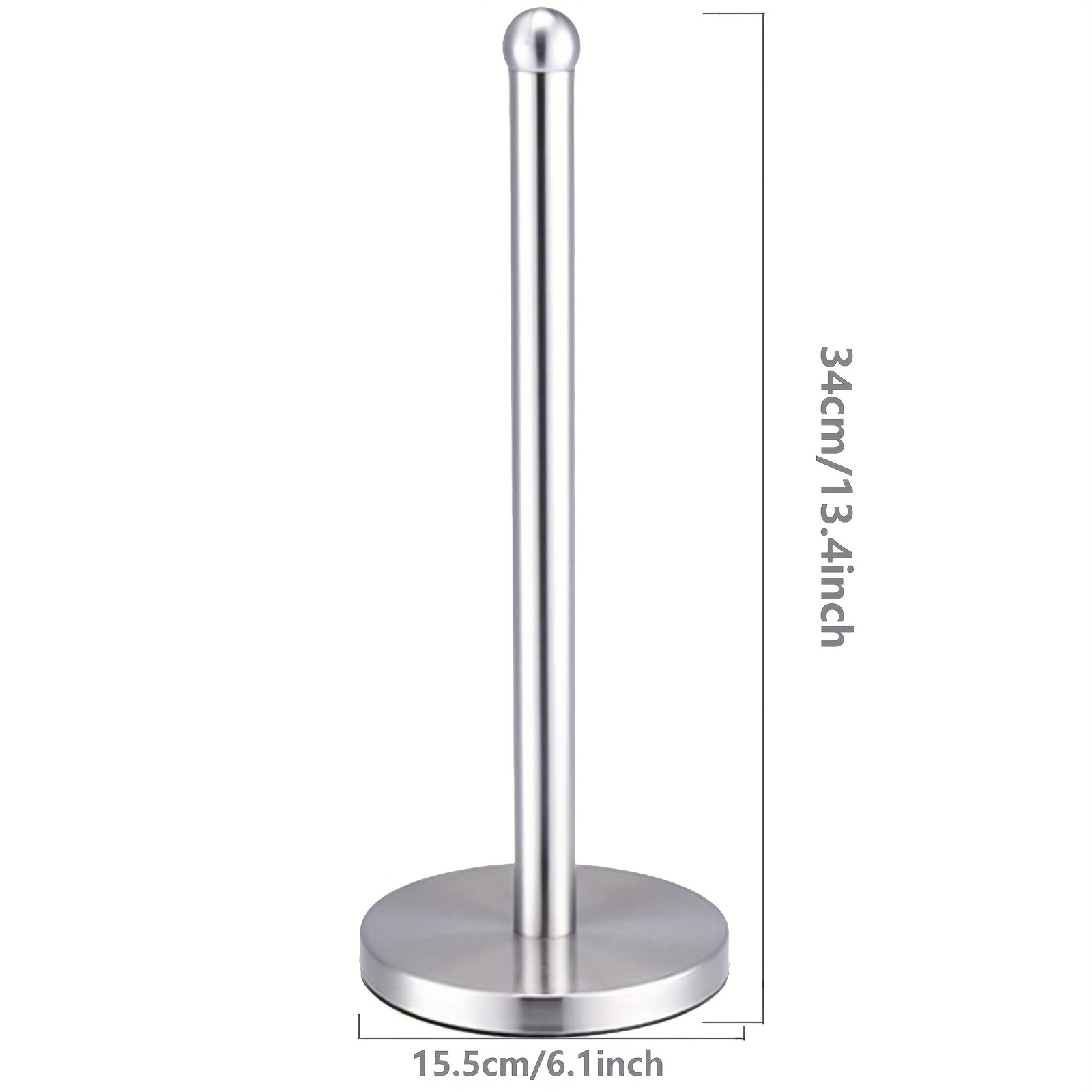 Paper Towel Holder Stand Stainless Steel Sturdy and Heavy for