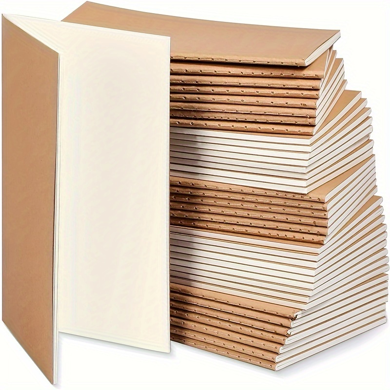 100 Pieces Mini Notebook Bulk Set Small Kraft Paper Blank Lined Journals  Pocket Journal Sketchbooks for Kids Drawing Sketchbook Office Supplies 4 x  4