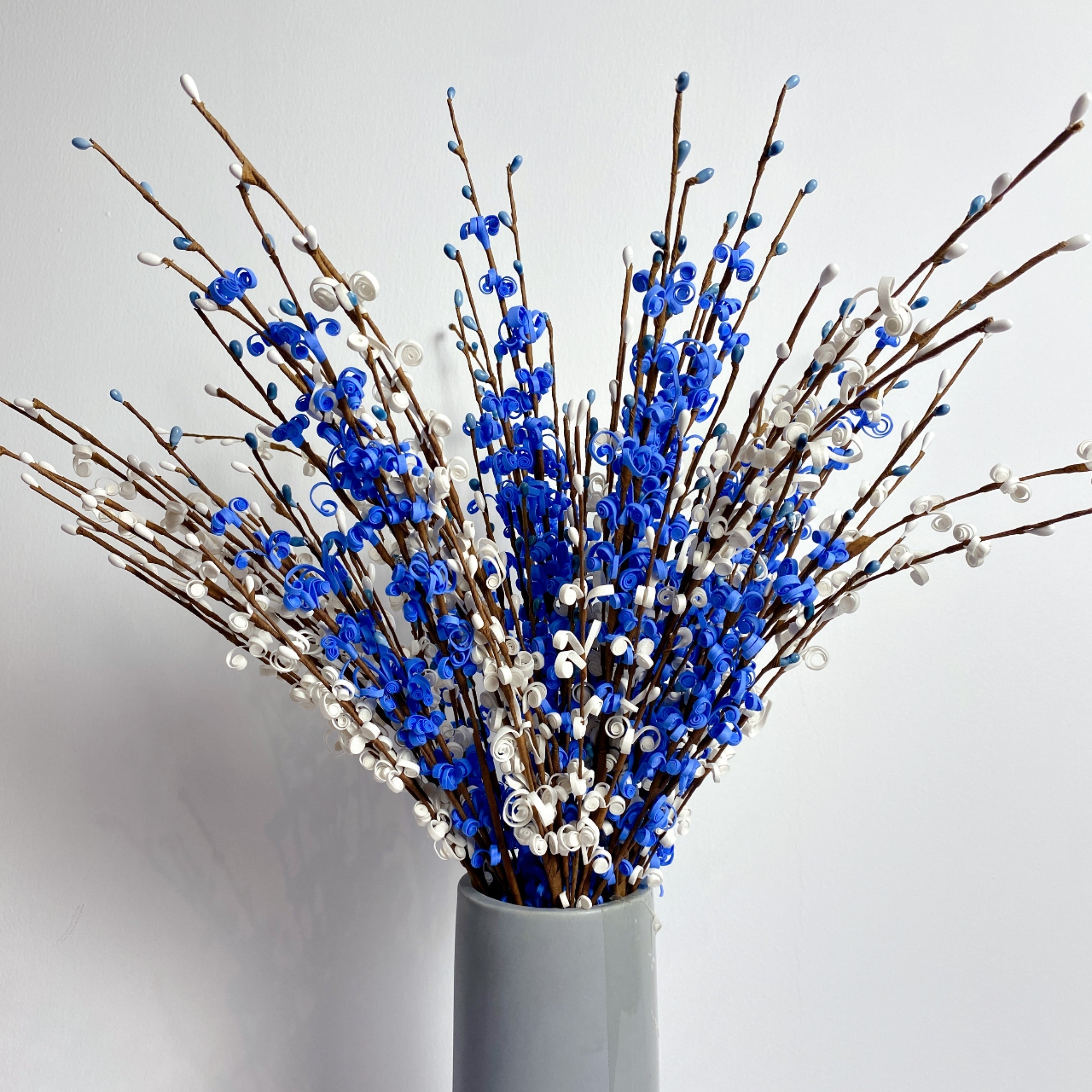 

10pcs Long Of Artificial Jasmine Flowers, Artificial Jasmine Stems, Jasmine Artificial Flowers Branches, Faux Fasmine Stems For Wedding Home Office Party Patio Or Yard Decor (5 Blue + 5 White)