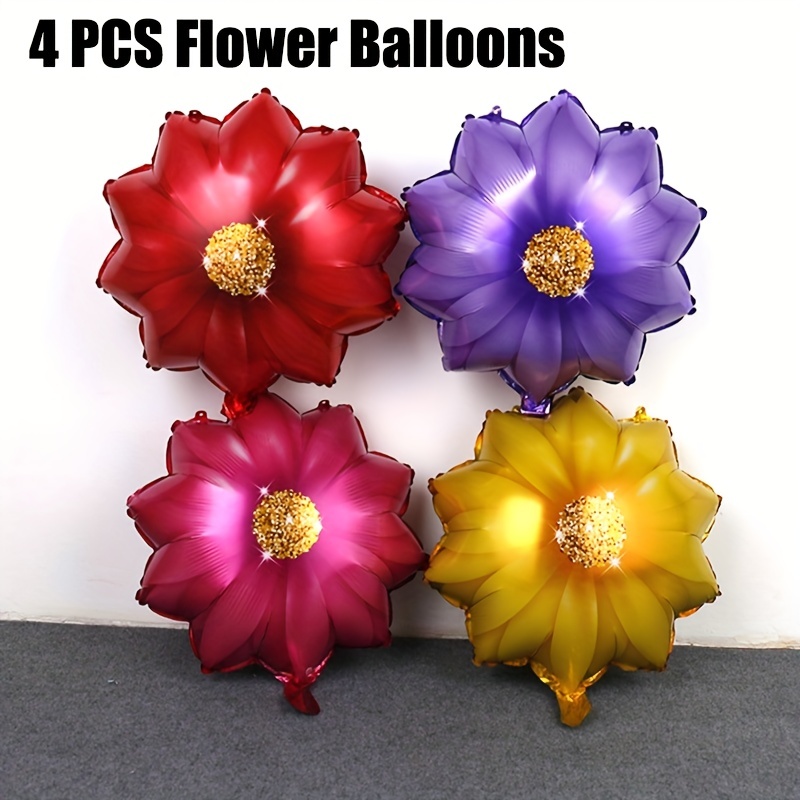 1pc Mothers Day Colorful Foil Flower Balloons Spring And - Temu