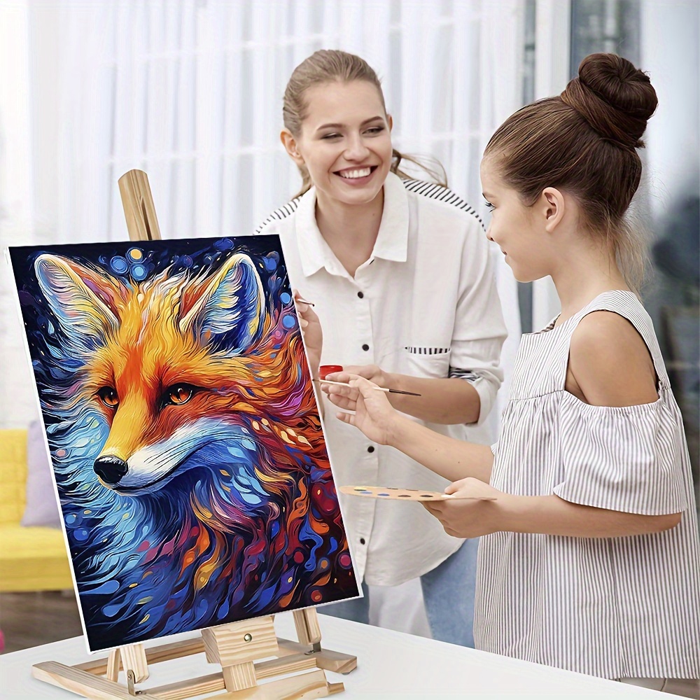 Fox Easy Diy Oil Paint By Numbers For Adults Beginner ( - Temu
