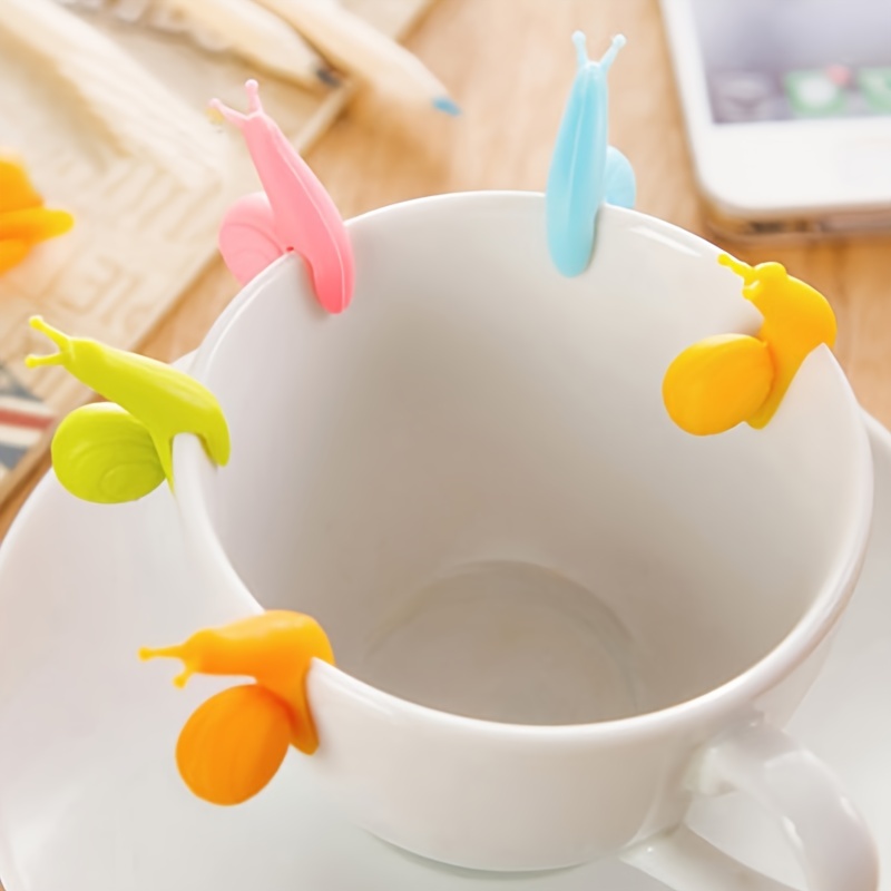 Cute Snail Shape Silicone Tea Bag Holder Cup Mug Candy Colors Gift