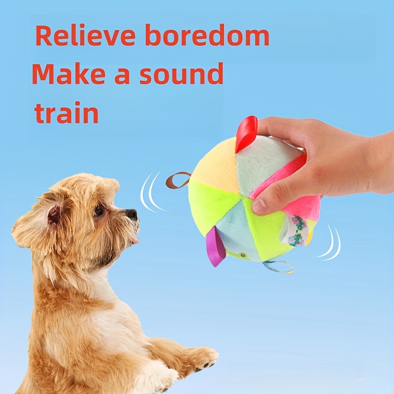 

1pc Durable Football Design Pet Toy With Straps, Dog Chewing Ball Toy With Built-in Bell For Training Playing Teeth Cleaning, Interactive Fetch Pet Toy For Small Medium Large Dogs