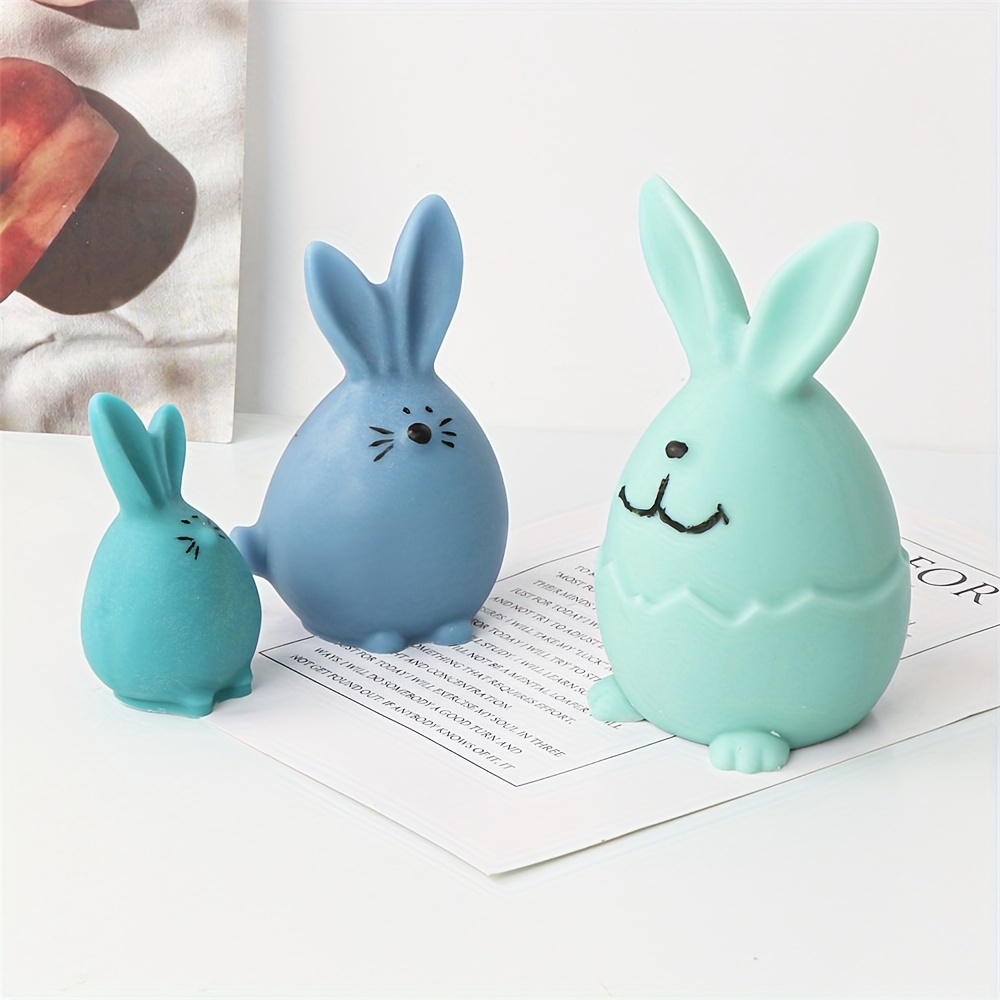 3D Easter Bunny Rabbit Candle Mould Silicone Molds DIY Handmade Resin Craft  Mold