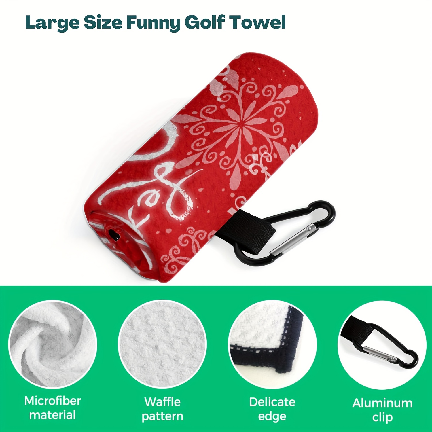 Funny Microfiber Super Absorbent Golf Towel With Clip Funny - Temu