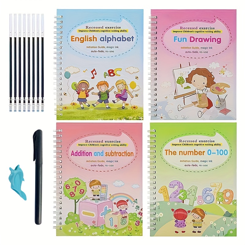 Children's Handwriting Book Reusable Preschool Handwriting - Temu