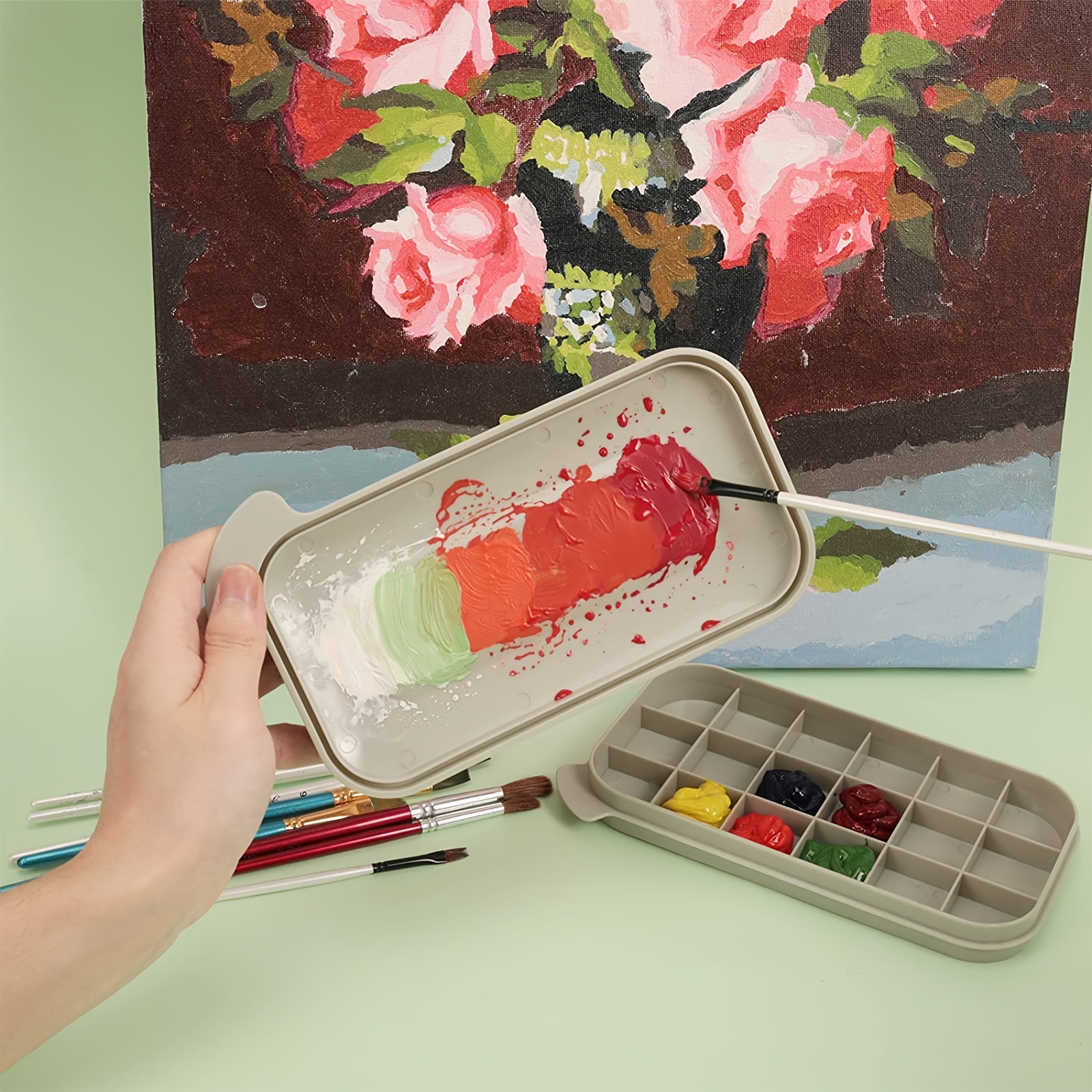 Plastic Brush Holder Painting Brush Rest Holder Watercolor - Temu