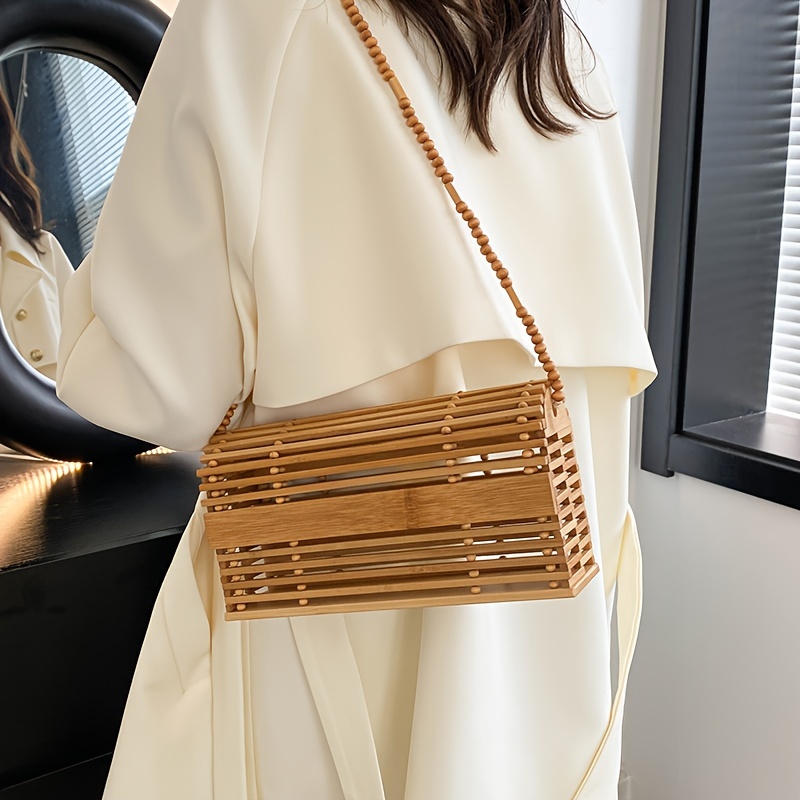 Fashion Shell Bag Women's Pu Bamboo Handbag Solid Color Single Shoulder  Messenger Bag Casual Crossbody Bag Sac A Main Femme - AliExpress