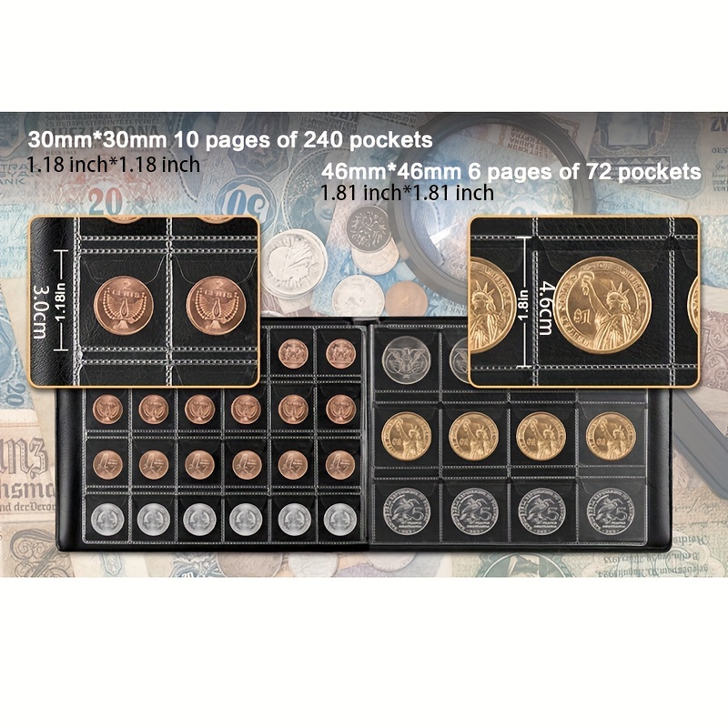 Coin Album, Coin Collection Holder, 312 Pockets