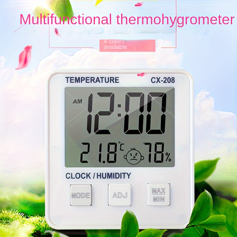 1PC Plastic Digital Hygrometer, Minimalist Indoor Thermometer Humidity Meter  For Home