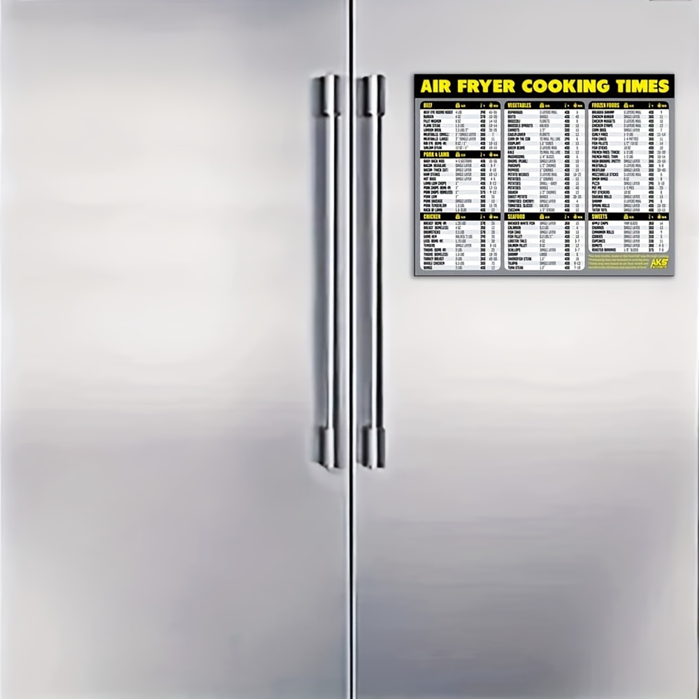 Air Fryer Magnetic Cheat Sheet Set Air Fryers Accessories - Temu