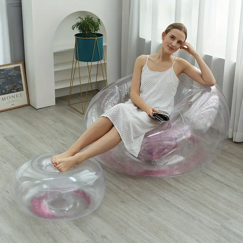 1 Sofá Inflable Transparente Para Silla Muebles De Camping - Temu
