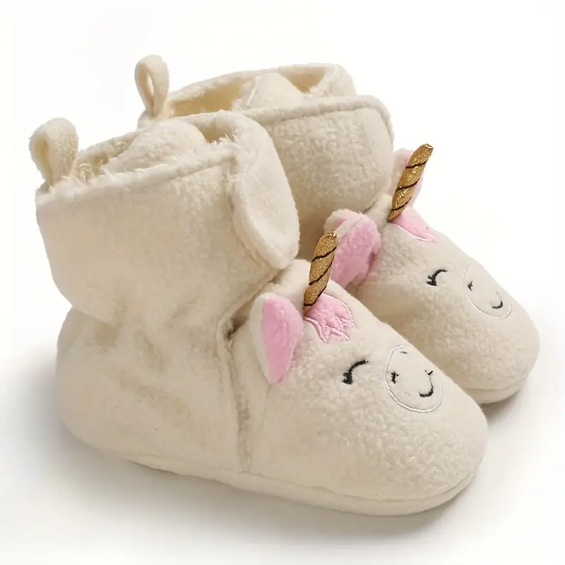 cute cartoon comfortable boots for baby girls soft warm non slip boots for indoor outdoor walking autumn and winter details 1