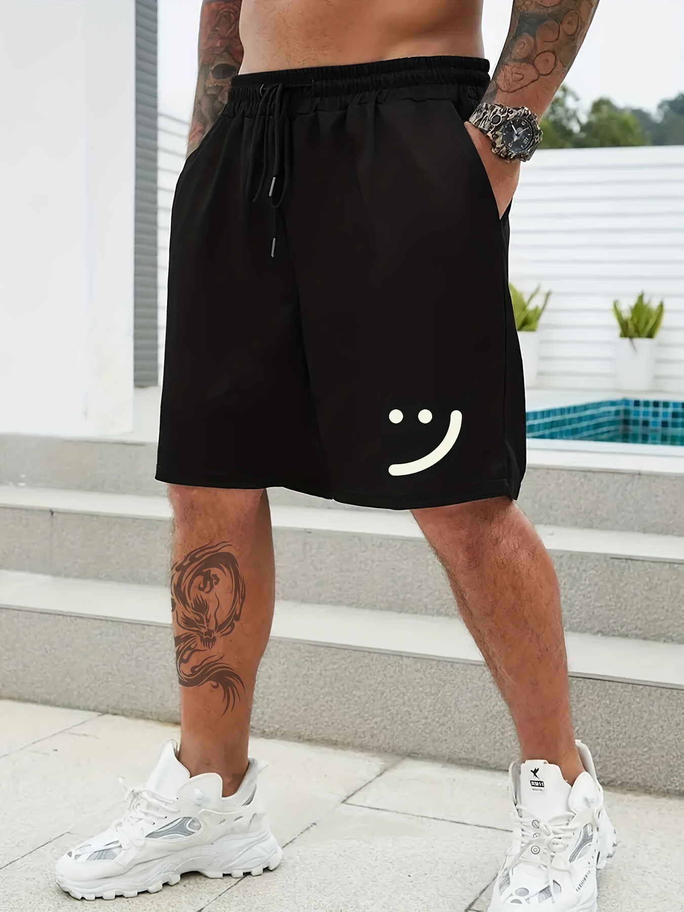 Men's Drawstring Stretchy Streetwear Shorts 