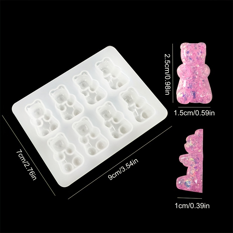 Diy Gummy Bear Resin Molds 3 Sizes Available Resin Casting - Temu