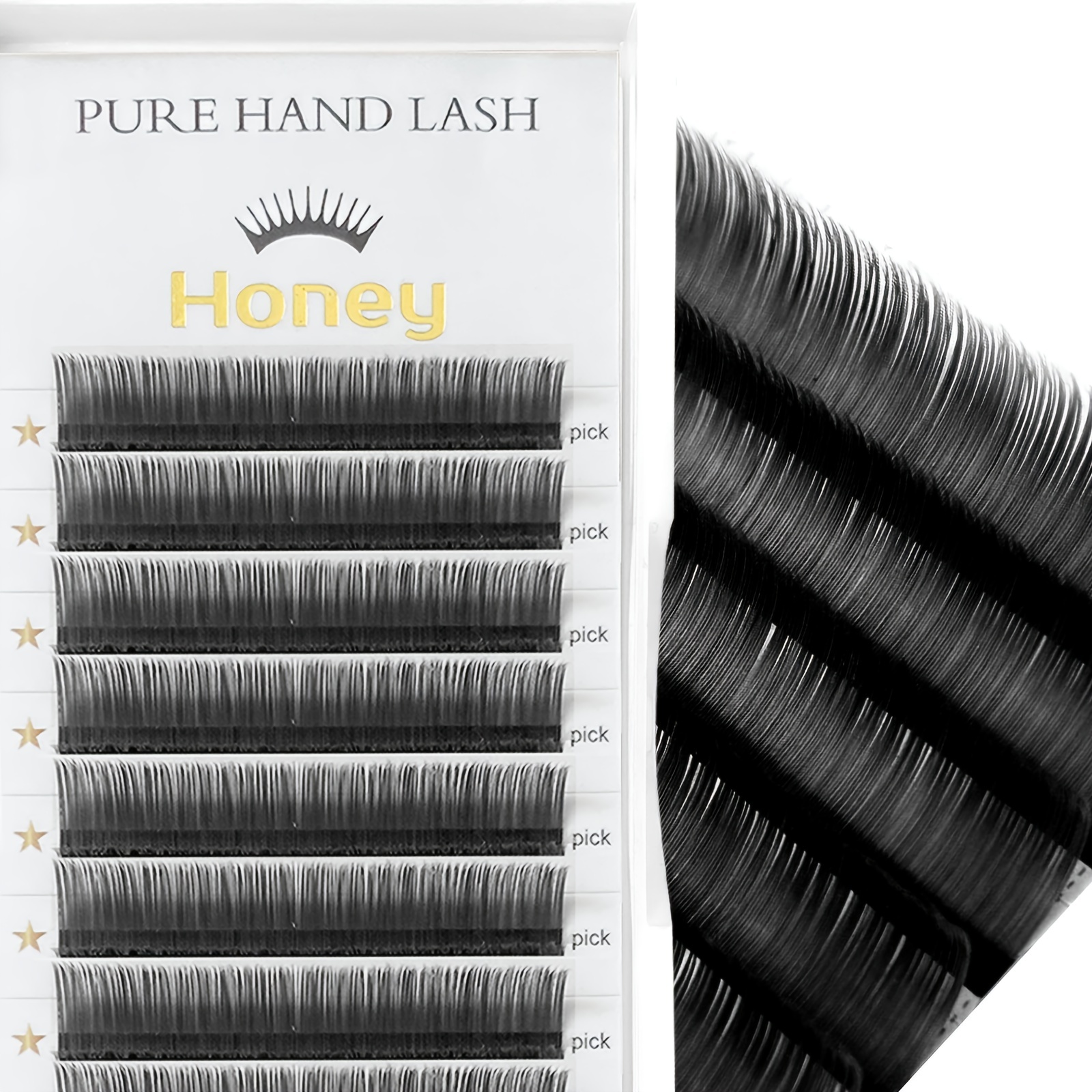 Natural Matte PBT Eyelash Extensions Soft Split Tips for Individual Lashes