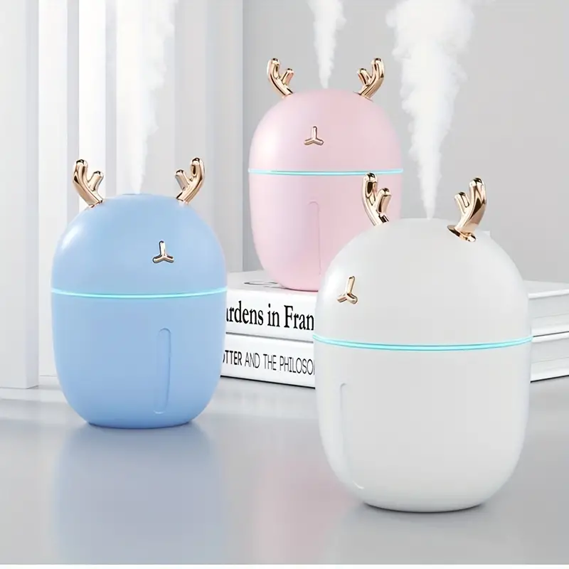 1pc cute pet usb air humidifier cute aroma diffuser with night light cold mist for bedroom home car plants purifier humifier room freshener moisturizing instrument for home use classroom school office travel  beach vacation  details 8