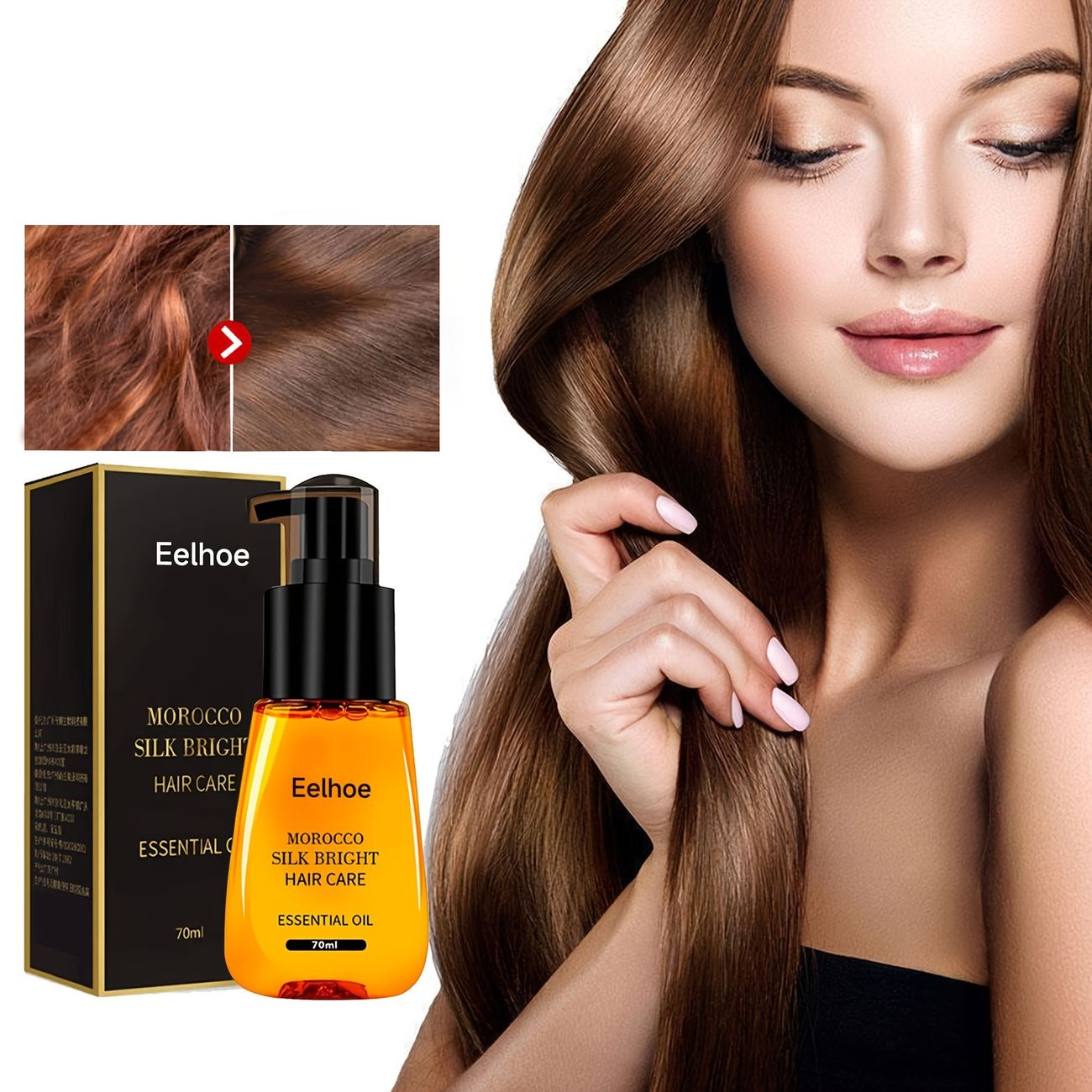 Hair Care Serum Morocco Silky Bright Hair Care Hair Care Essential Oil  Repair Damaged Dry And Split Hair | Shop The Latest Trends | Temu