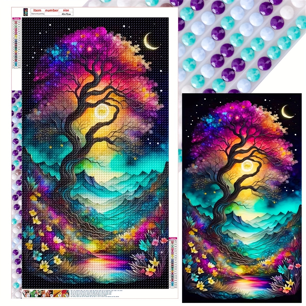 

5d Diy Diamond Painting, Full Diamond Painting With Diamond Art, By Number Kits Embroidery Rhinestone For Wall Decor