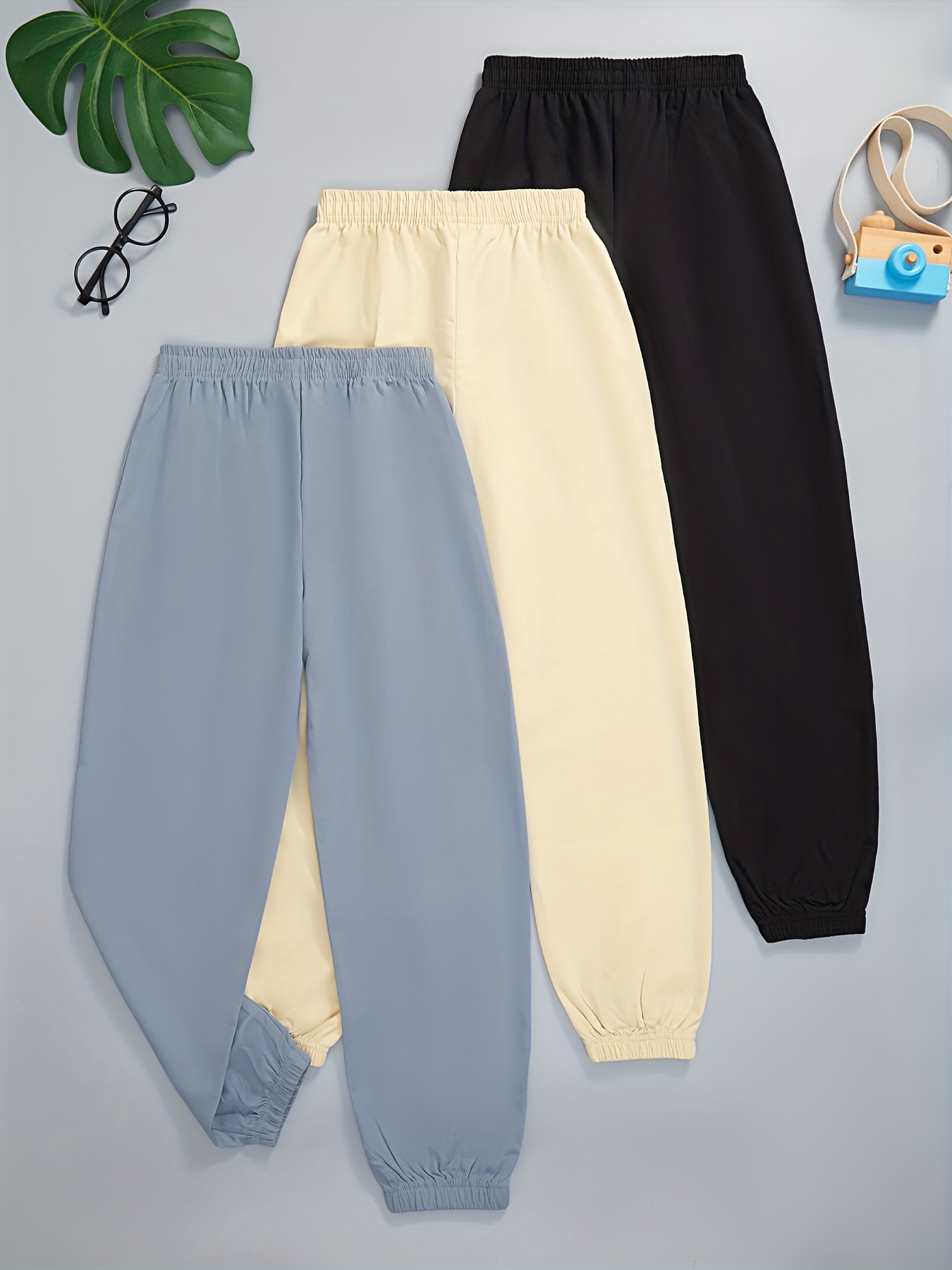 Kids Loose Sweatpants For Casual Kids Girls Trousers Cotton Solid