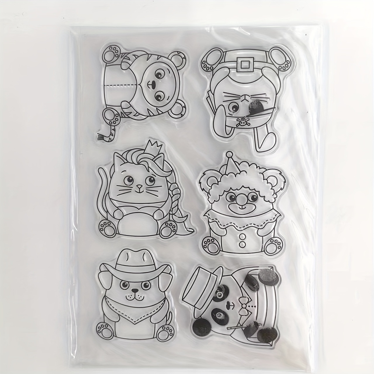 Bear Happy Birthday Clear Stamps Rubber Stamp Card Making - Temu