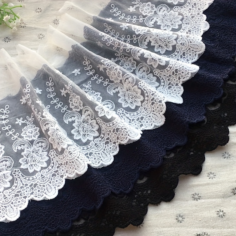 Red Guipure Lace Trim, 9cm Embroidery Lace Trim, Sewing Ribbon, Dress, Polyester  Lace, Cotton Lace, Wedding Lace, Black Lace, Heavy Lace 