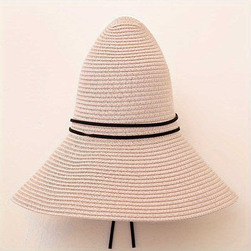 1PC Knitted Empty Hat Summer Sun Block Hat Portable Sun Block Wide Brim Hat  Creative Bowknot Straw Hat for Beach - AliExpress