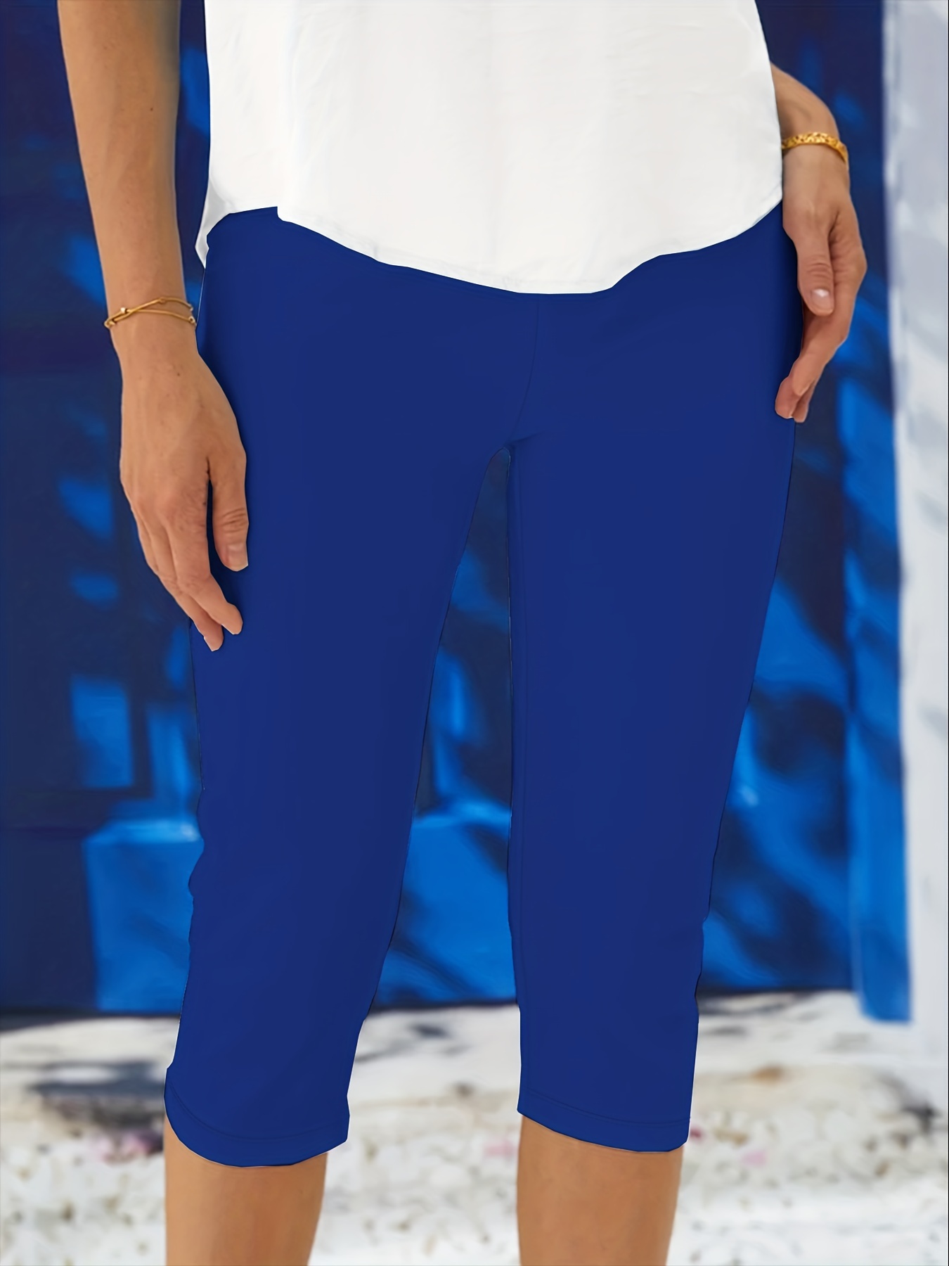 Royal blue Capri legging PLUS