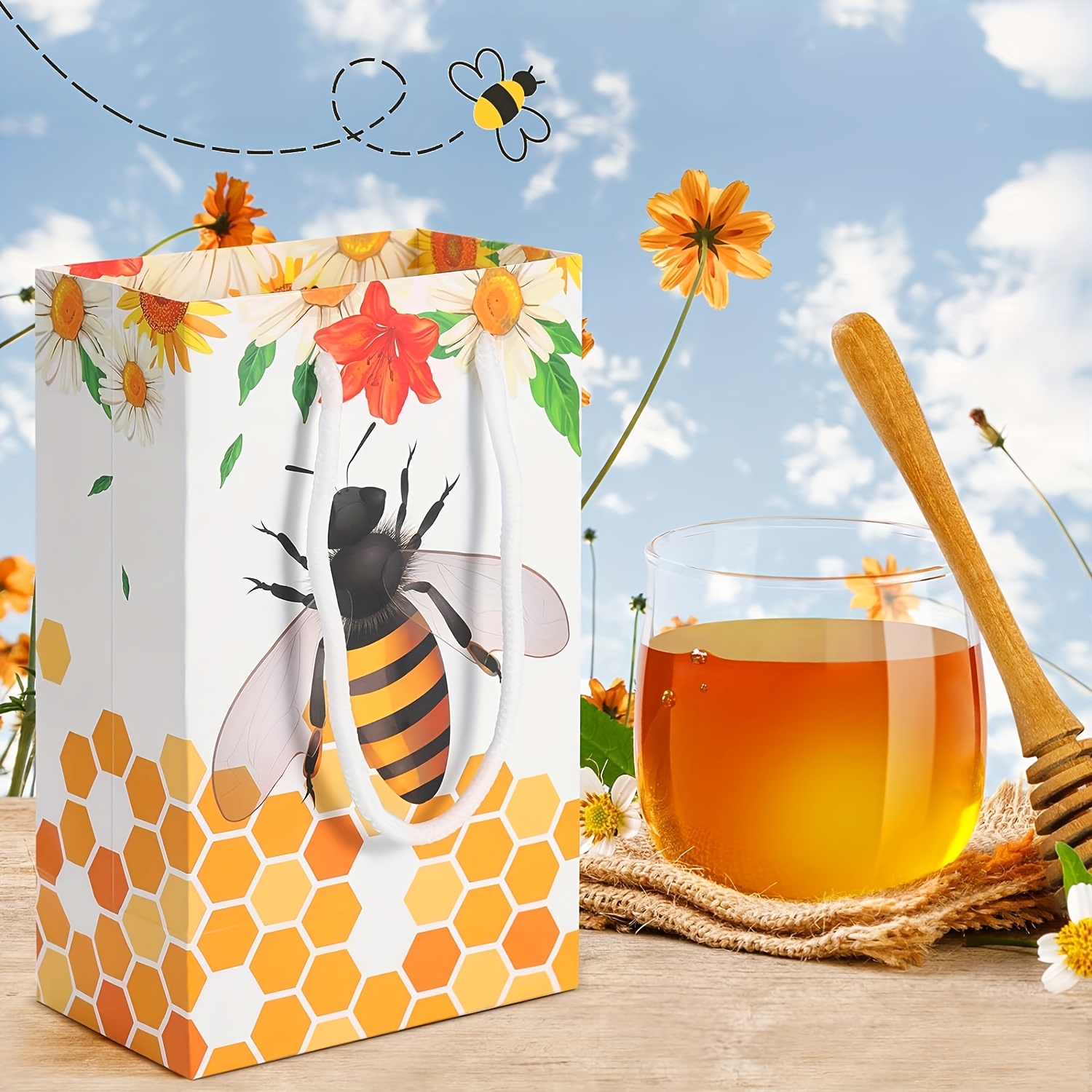 Honey Bee Gift Bags Bumble Bee Theme Party Candy Favor Kids - Temu