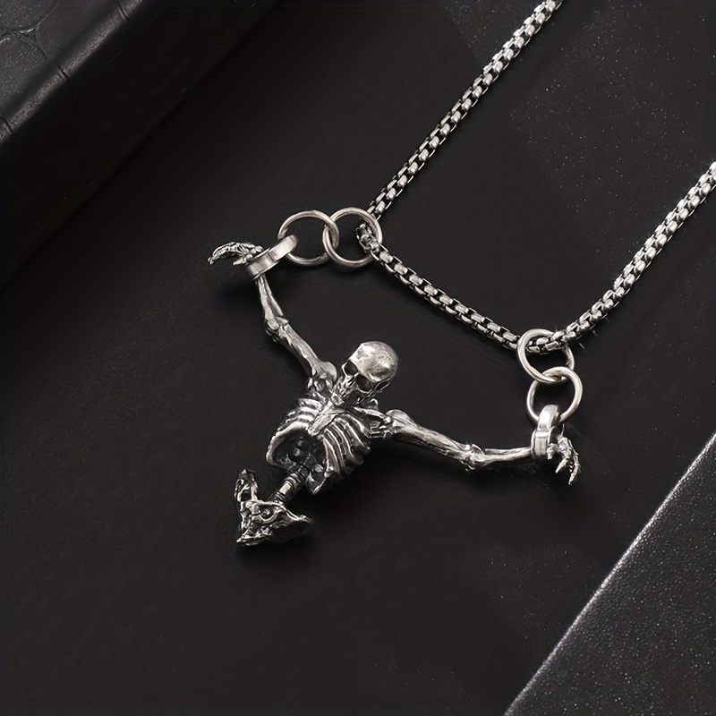 2020 fashion gothic skull necklace women