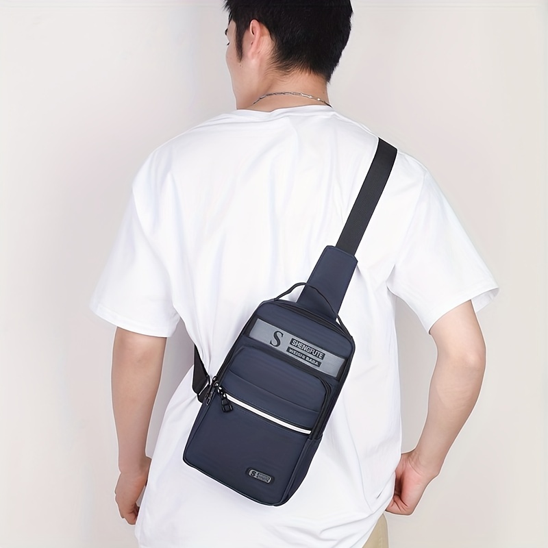 Men's Shoulder Bag Oxford Chest Bag Sling Crossbody Bag Casual Travel Phone  Bag