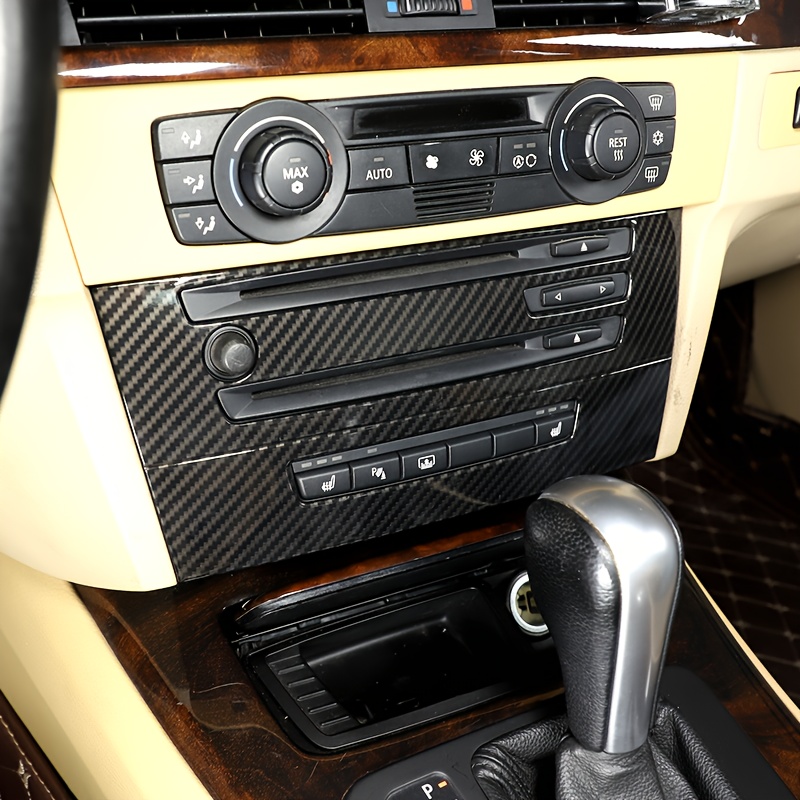 Carbon Fiber Air Conditioner CD Control Panel Sticker For Bmw e90 e92 3  Series Car Interior Accessoriers decor 2005-2012 - AliExpress